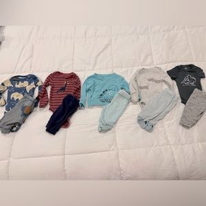 Lot of 5 Baby Boy Newborn Outfits